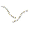 ESTATE .25CT DIAMOND 14KT YELLOW GOLD 3D CLASSIC SWIRL WAVE EAR CLIMBER EARRINGS