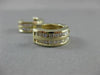 ESTATE 1CT DIAMOND 2 ROW 14K YELLOW GOLD HUGGIE EARRINGS ASTONISHING LOOK! #5319