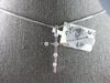 ESTATE .26CT DIAMOND 14KT WHITE GOLD CLASSIC ROUND ETOILE CROSS FLOATING PENDANT