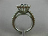 EXTRA LARGE 3.0CT ROUND & PRINCESS DIAMOND 14K WHITE GOLD SQUARE ENGAGEMENT RING