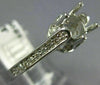 ANTIQUE .46CT DIAMOND 14K WHITE GOLD FILIGREE SEMI MOUNT ENGAGEMENT RING #12029