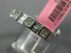 ESTATE .52CT DIAMOND 18KT WHITE GOLD 3D SQUARE 2 ROW WEDDING ANNIVERSARY RING