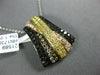 ESTATE LARGE 1.05CT MULTI COLOR DIAMOND 18KT TRI COLOR GOLD 3D X LOVE PENDANT