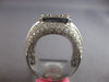 EXTRA LARGE 4.37CT DIAMOND 18KT WHITE GOLD ROUND & BAGUETTE SQUARE UNISEX RING