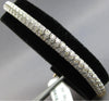 WIDE 4.24CT DIAMOND 14KT 2 TONE GOLD MULTI ROW SEMI ETERNITY FLEXIBLE BRACELET