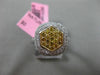 ESTATE WIDE .89CT DIAMOND 18KT WHITE & YELLOW GOLD CLUSTER FILIGREE CLASSIC RING