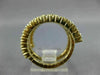 ESTATE 1.51CT DIAMOND 14KT YELLOW GOLD 3D CLASSIC THREE ROW FUN SNAKE RING