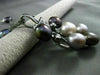 ANTIQUE LARGE .12CT DIAMOND & AAA PEARL 14K BLACK GOLD ETOILE 3D FLORAL NECKLACE