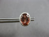 2.71CT DIAMOND & AAA PINK TOURMALINE 18KT WHITE GOLD OVAL & ROUND STUD EARRINGS