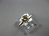 .60CT CHOCOLATE FANCY DIAMOND 14KT WHITE GOLD 3D ROUND 6 PRONG ENGAGEMENT RING