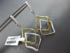 ESTATE .42CT DIAMOND 18KT 2 TONE GOLD 3D DOUBLE LEAF CLASSIC HANGING EARRINGS