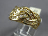 WIDE 1.36CT DIAMOND 14KT YELLOW GOLD ROUND CHANNEL CRISS CROSS ANNIVERSARY RING