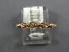 ESTATE .09CT DIAMOND 14KT ROSE GOLD 2MM MARQUISE SHAPE FILIGREE ANNIVERSARY RING