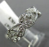 ESTATE .55CT DIAMOND 14K WHITE GOLD 3D FLOWER FILIGREE ETERNITY ANNIVERSARY RING