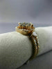 ESTATE 1CT WHITE & CHOCOLATE FANCY DIAMOND 14KT ROSE GOLD FLOWER ENGAGEMENT RING