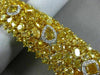 GIA LARGE 51.38CT WHITE & FANCY YELLOW DIAMOND 18KT YELLOW GOLD TENNIS BRACELET