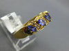 .99CT DIAMOND & AAA TANZANITE 14KT YELLOW GOLD MARQUISE & ROUND ANNIVERSARY RING