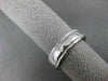 ESTATE SOLID PLATINUM MENS MILGRAIN WEDDING BAND RING 6MM WIDE SIZE 9.75