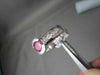 ANTIQUE WIDE ROUND 1.64CT RUBY DIAMOND PLATINUM ENGAGEMENT COCKTAIL RING