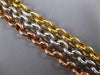 EXTRA LARGE & LONG 1.50CT DIAMOND 14K TRI COLOR GOLD MULTI ROW TOGGLE BRACELET