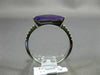 ESTATE 1.31CT DIAMOND & AAA EXTRA FACET AMETHYST 14KT WHITE GOLD SEMI BEZEL RING