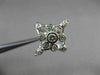 ESTATE LARGE .48CT DIAMOND 14KT WHITE GOLD OPEN BEZEL FLOWER FUN RING #20573