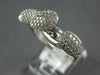 ESTATE LARGE 1.30CT DIAMOND 14KT WHITE GOLD 3D CLASSIC OVAL CRISS CROSS FUN RING
