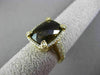 ESTATE MASSIVE 6.92CT DIAMOND & SMOKY TOPAZ 14KT YELLOW GOLD HALO FILIGREE RING