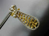LARGE 10.30CT WHITE & FANCY YELLOW DIAMOND 18KT GOLD TEAR DROP HANGING EARRINGS