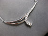 LARGE 1.0CT DIAMOND 14KT WHITE GOLD JOURNEY GRADUATING JOURNEY V SHAPE NECKLACE