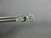 ESTATE .40CT DIAMOND 14KT WHITE GOLD CLASSIC CLUSTER FLOWER STUD EARRINGS #26644