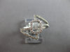 WIDE .53CT DANCING DIAMOND 14KT WHITE GOLD 3D ROUND SQUARE OCTAGON FUN RING