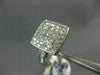ESTATE WIDE .85CT DIAMOND 14KT WHITE GOLD 3D ROUND PAVE SQUARE ANNIVERSARY RING
