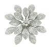 ESTATE EXTRA LARGE 2.39CT DIAMOND 18KT WHITE GOLD 3D CLASSIC FLOWER FUN RING