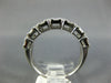 WIDE .75CT DIAMOND 14KT WHITE GOLD 3D ROUND & BAGUETTE CLASSIC ANNIVERSARY RING