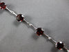 9.14CT DIAMOND & AAA GARNET 14KT WHITE GOLD 3D ROUND BY THE YARD TENNIS BRACELET