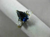 ESTATE 1.50CT DIAMOND & AAA SAPPHIRE 14KT WHITE & YELLOW GOLD 3D ENGAGEMENT RING
