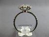 ESTATE WIDE 1.99CT DIAMOND 14KT WHITE GOLD 3D CLASSIC FLOWER ENGAGEMENT RING