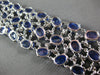 LARGE 79.21CT DIAMOND & CABOCHON TANZANITE 18KT WHITE GOLD OVAL TENNIS BRACELET