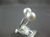 ESTATE AAA SOUTH SEA PEARL 14KT WHITE GOLD 3D CLASSIC CRISS CROSS LOVE RING