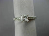 ESTATE .66CT ROUND & PRINCESS DIAMOND 14KT WHITE GOLD SOLITAIRE ENGAGEMENT RING