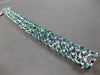 EXTRA LARGE 14.63CT DIAMOND & AAA BLUE TOURMALINE 18K WHITE GOLD TENNIS BRACELET