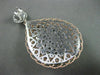 ESTATE EXTRA LARGE .36CT DIAMOND 14K WHITE & ROSE GOLD 3D WOVEN HANGING EARRINGS