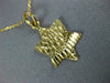 ESTATE 14KT YELLOW GOLD 3D DIAMOND CUT STAR OF DAVID FLOATING PENDANT #1428