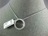ESTATE .15CT DIAMOND 14K WHITE GOLD CLASSIC CIRCLE OF LIFE FLOATING LOVE PENDANT