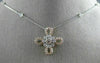 1.05CT WHITE & PINK DIAMOND 14KT WHITE & ROSE GOLD 3D FLOWER BY THE YARD PENDANT
