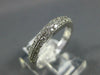 ESTATE .35CT DIAMOND 14K WHITE GOLD 2 ROW FILIGREE WEDDING ANNIVERSARY RING 1209