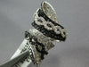 LARGE 4.36CT WHITE & BLACK DIAMOND 14K WHITE GOLD CRISS CROSS INFINITY LOVE RING