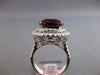 EXTRA LARGE 12.99CT DIAMOND & AAA RHODOLITE 18KT WHITE GOLD 3D OVAL & ROUND RING