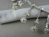 ANTIQUE 2.0CT DIAMOND 18KT WHITE GOLD DROP MULTI FLOWER ETOILE NECKLACE 17" LONG